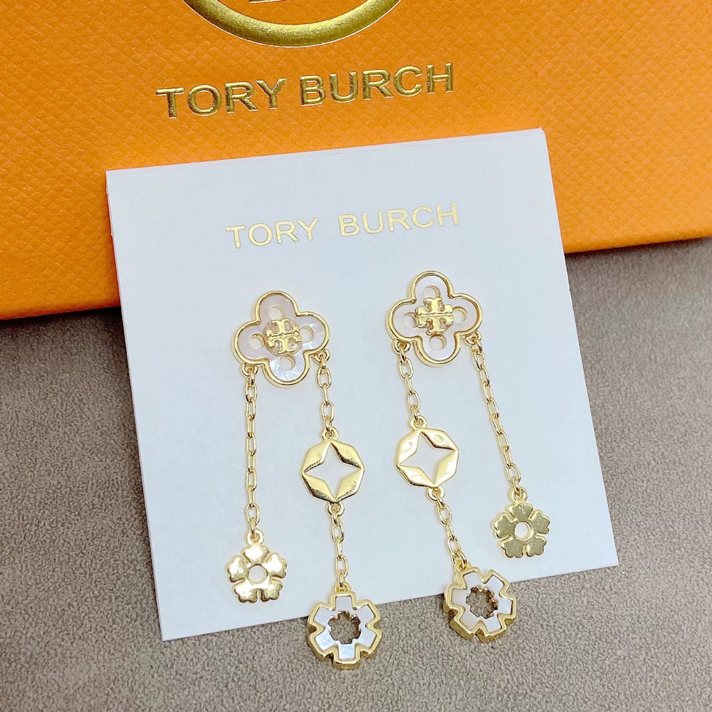 Tory Burch Clover Dangle Earrings Trendy